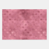 Red Glitzy Glitter Hearts Inpakpapier Vel (Voorkant 3)