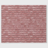 Red Glitzy Glitter Stripes Cadeaupapier (Vlak)