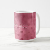 Red Glitzy Lips Love Koffiemok (Voorkant rechts)