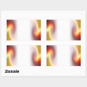 Red Glory Fade Rechthoekige Sticker (Vel)