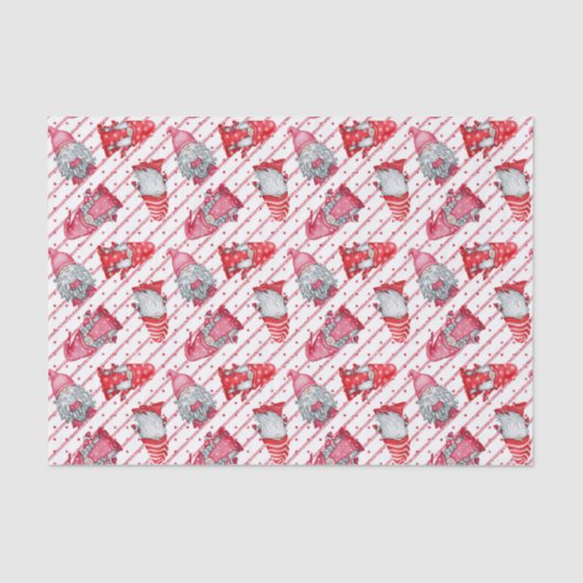 Red Gnome kerst Tissuepapier (Voorkant)