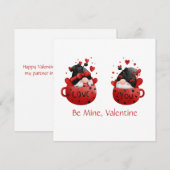 Red Gnomes Cute Whimsical Schattige Valentijnsdag Feestdagenkaart (Voorkant / Achterkant)