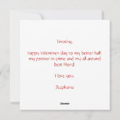 Red Gnomes Cute Whimsical Schattige Valentijnsdag Feestdagenkaart (Achterkant)