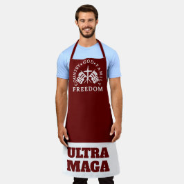 Red God Family Country Freedom ULTRA MAGA Schort