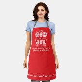 Red God jul Traditional Apron Schort (Gedragen)
