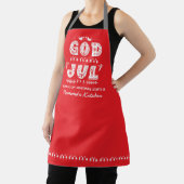 Red God jul Traditional Apron Schort (Insitu)