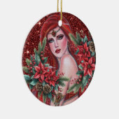 Red goddess Christmas  Keramisch Ornament (Rechts)
