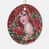 Red goddess Christmas  Keramisch Ornament (Links)