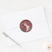 Red goddess Christmas  Ronde Sticker (Envelop)