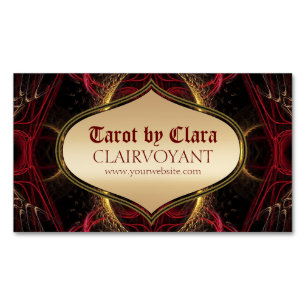 Red Goddess Temple Tarot Magnetisch Visitekaartje