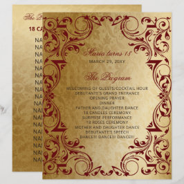 Red Gold 18 Candles and Rozen Ceremony Programma