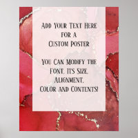 Red & Gold Abstract Alcohol Ink Fluid Art DIY