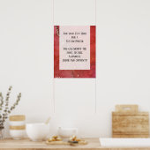 Red & Gold Abstract Alcohol Ink Fluid Art DIY Poster (Keuken)