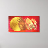 Red Gold Abstract Art Stretted Canvas afdrukken (Voorkant)