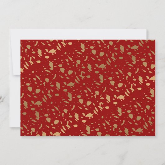 Red Gold Afstuderen Foto Afstuderen aankondiging (Achterkant)