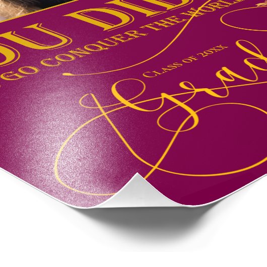 Red Gold Afstuderen Multi Photo Keepsake Foto Afdruk (Hoek)