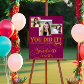 Red Gold Afstuderen Multi Photo Keepsake Foto Afdruk