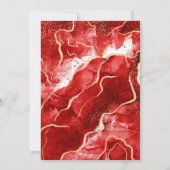 Red Gold Agaat Elegant Modern Wedding Kaart (Achterkant)