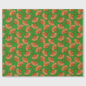 Red Gold And Green Ankara Fan Print Wrappin Cadeaupapier (Vlak)