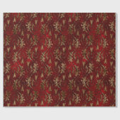Red Gold Art Deco Grafisch Cadeaupapier (Vlak)
