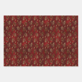 Red Gold Art Deco Grafisch Inpakpapier Vel (Voorkant 2)
