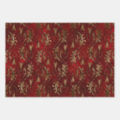 Red Gold Art Deco Grafisch Inpakpapier Vel (Voorkant)