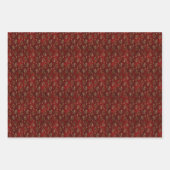 Red Gold Art Deco Grafisch Inpakpapier Vel (Voorkant 3)