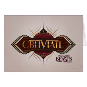 Red & Gold Art Deco Obliviate Spell Grafisch