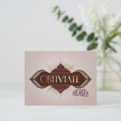 Red & Gold Art Deco Obliviate Spell Grafisch Briefkaart (Staand voorkant)