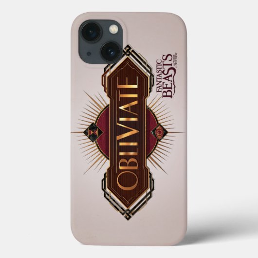 Red & Gold Art Deco Obliviate Spell Grafisch Case-Mate iPhone Case (Achterkant)