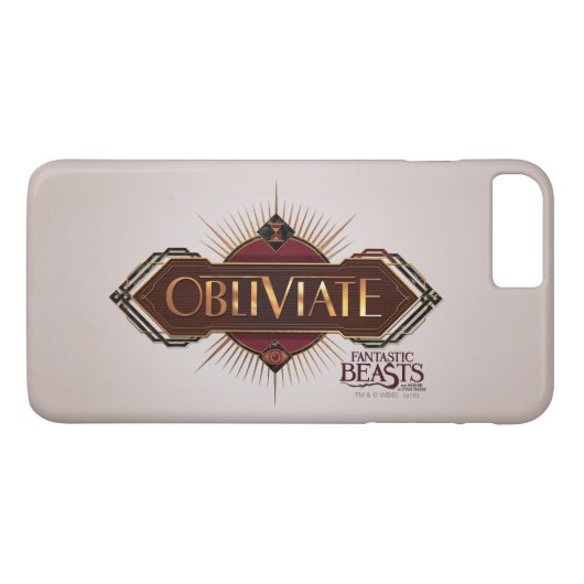Red & Gold Art Deco Obliviate Spell Grafisch Case-Mate iPhone Case (Achterkant (Horizontaal))