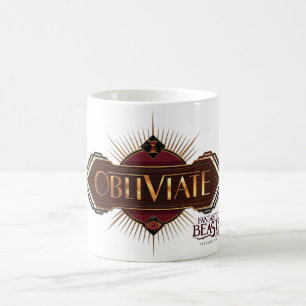 Red & Gold Art Deco Obliviate Spell Grafisch Koffiemok