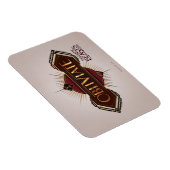 Red & Gold Art Deco Obliviate Spell Grafisch Magneet (Rechterzijde)