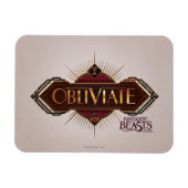Red & Gold Art Deco Obliviate Spell Grafisch Magneet (Horizontaal)