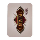 Red & Gold Art Deco Obliviate Spell Grafisch Magneet (Verticaal)