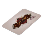 Red & Gold Art Deco Obliviate Spell Grafisch Magneet (Linkerzijde)