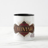 Red & Gold Art Deco Obliviate Spell Grafisch Mok (Midden)