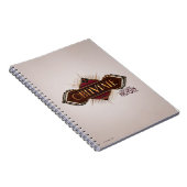 Red & Gold Art Deco Obliviate Spell Grafisch Notitieboek (Rechterzijde)