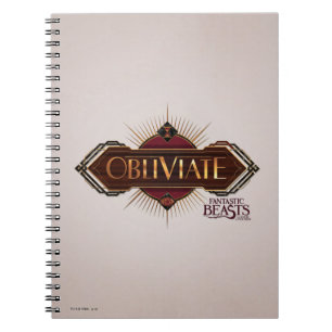 Red & Gold Art Deco Obliviate Spell Grafisch Notitieboek