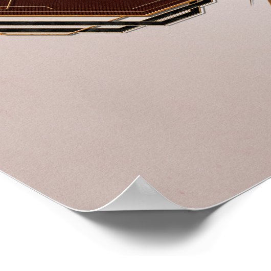 Red & Gold Art Deco Obliviate Spell Grafisch Poster (Hoek)