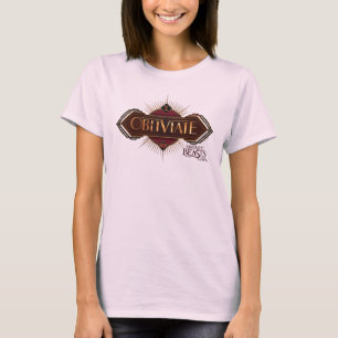 Red & Gold Art Deco Obliviate Spell Grafisch T-shirt