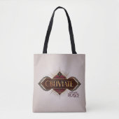 Red & Gold Art Deco Obliviate Spell Grafisch Tote Bag (Voorkant)