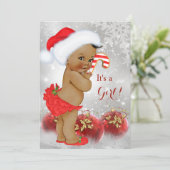 Red Gold Bauble Baby shower Ethnic Kaart (Staand voorkant)