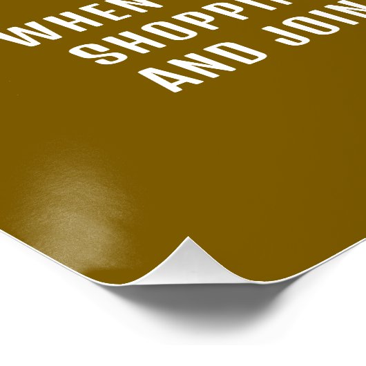 Red & Gold, Bezoek Santa, QR Code Queue Perfect Poster (Hoek)