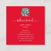 Red Gold Bikini Lingerie Beach Costume Onderkledin Vierkante Visitekaartje (Achterkant)