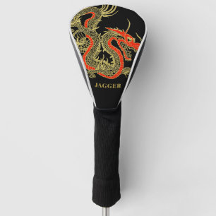 Red Gold Black Fantasy Chinese Dragon Golfheadcover
