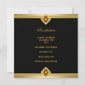 Red Gold Black Leopard Jewel 40e verjaardag Kaart (Achterkant)