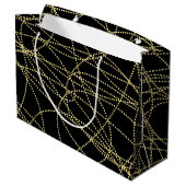 Red Gold Black Lips Kusses Vrijgezellenfeest Groot Cadeauzakje (Achterkant Gekanteld)