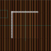 Red Gold Black Striped Print Fabric Stof (Delen)