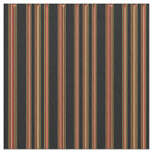 Red Gold Black Striped Print Fabric Stof (Close Up)